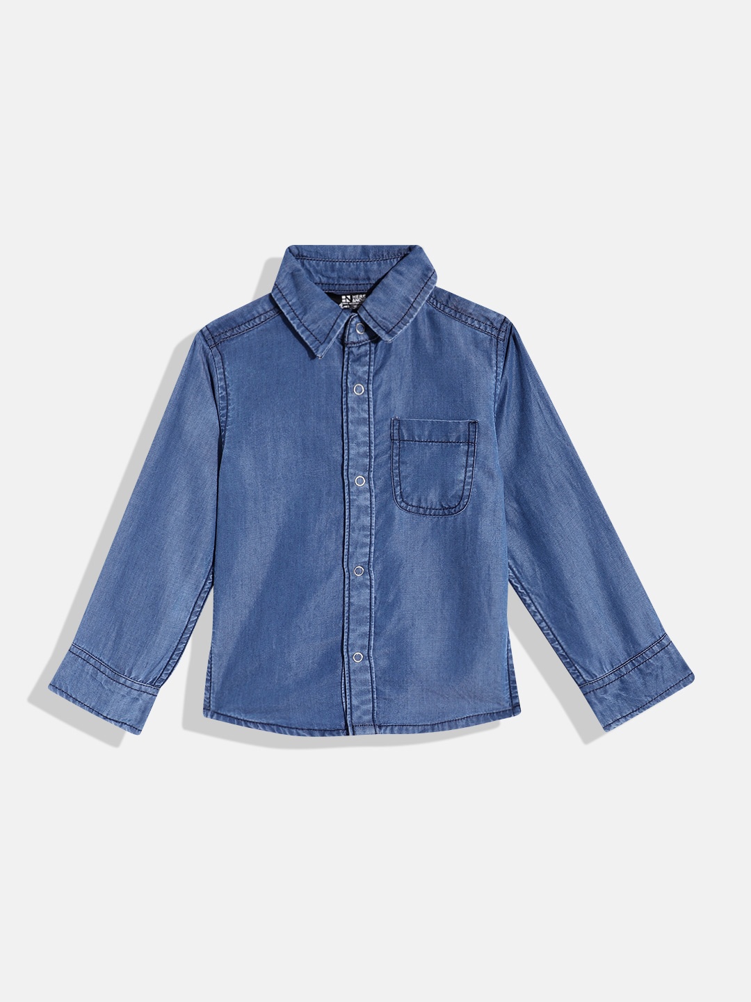 

HERE&NOW Boys Denim Casual Shirt, Blue