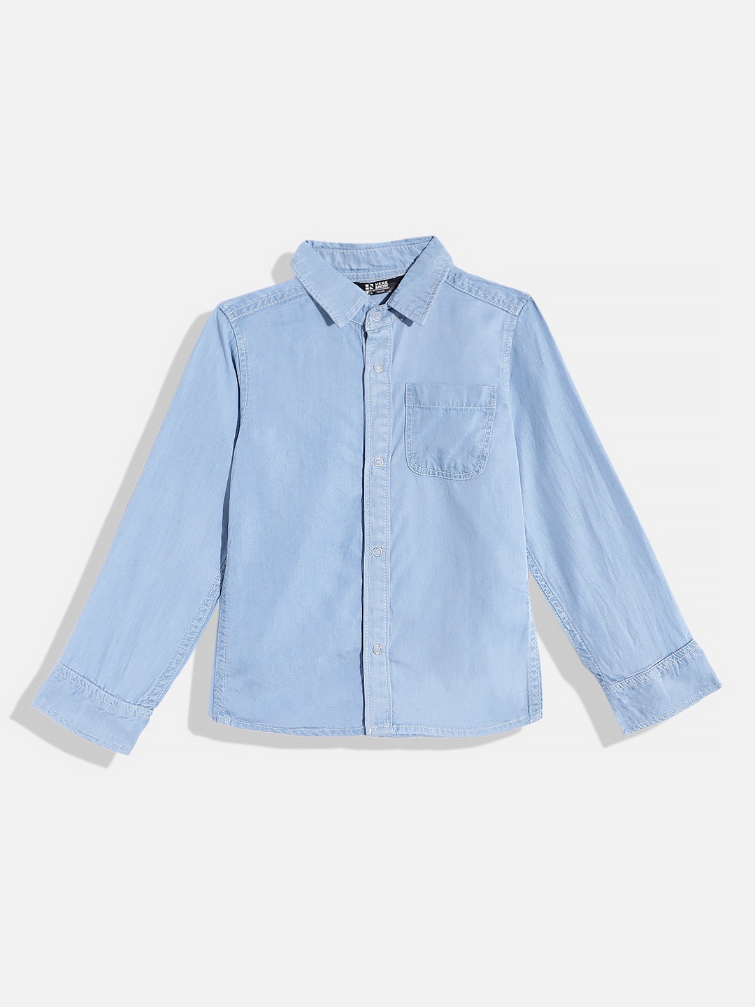 

HERE&NOW Boys Denim Casual Shirt, Blue