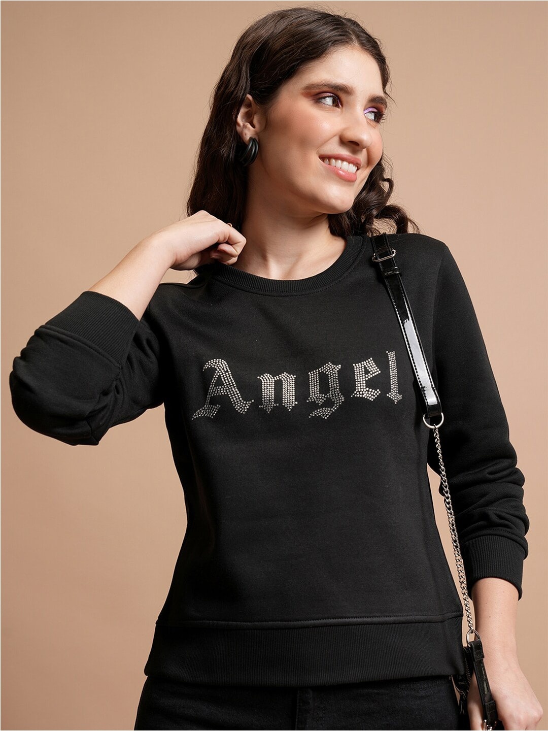 

Tokyo Talkies Black Typography Printed Sweatshirt