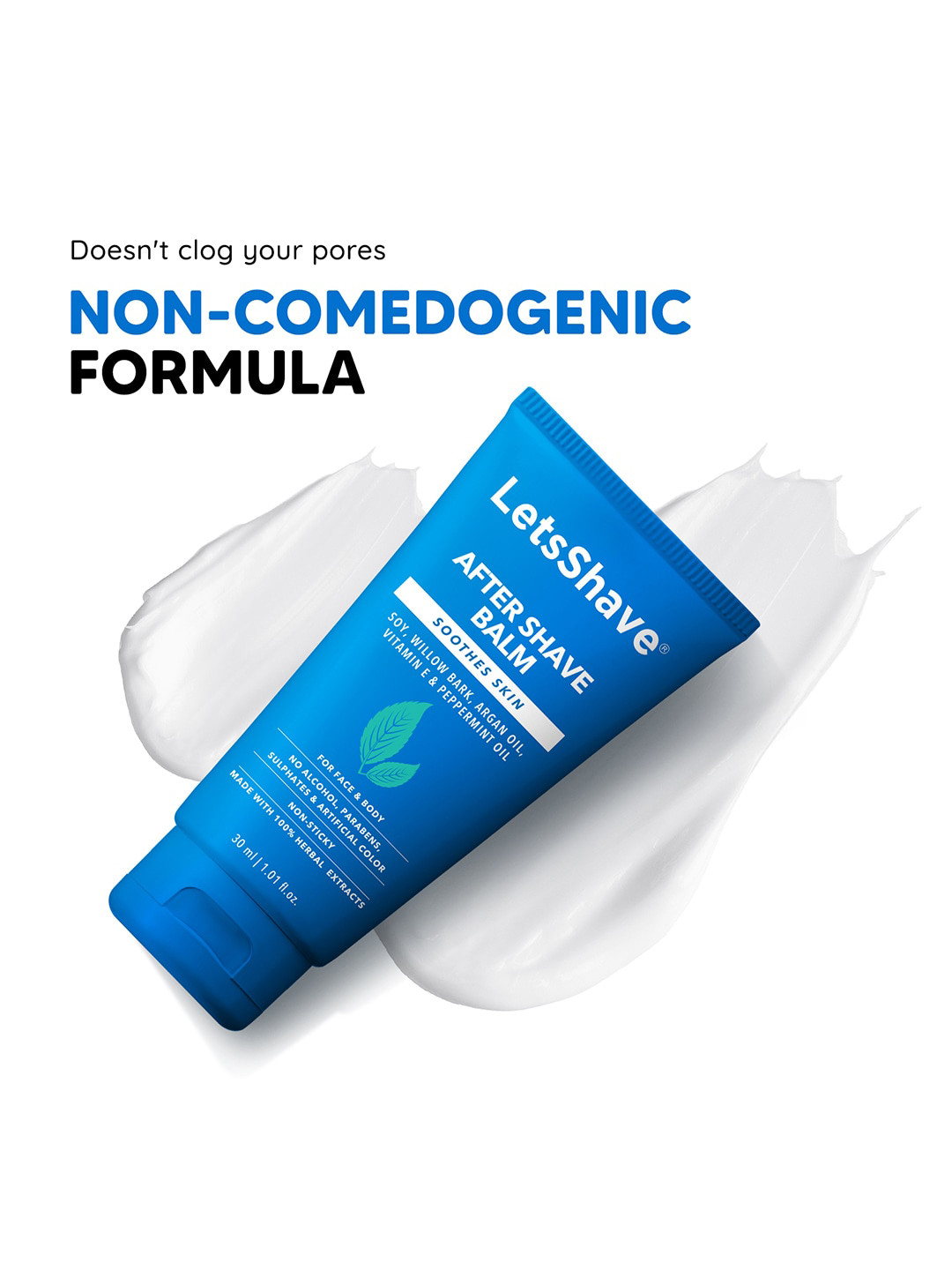 

LetsShave After Shave Balm Soothes Skin - 30ml, Blue