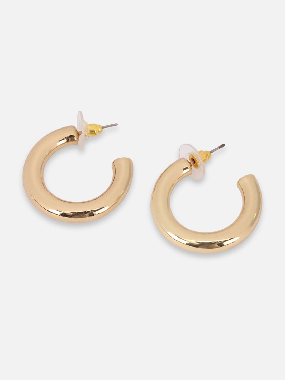 

FOREVER 21 Gold-Plated Half Hoop Earrings