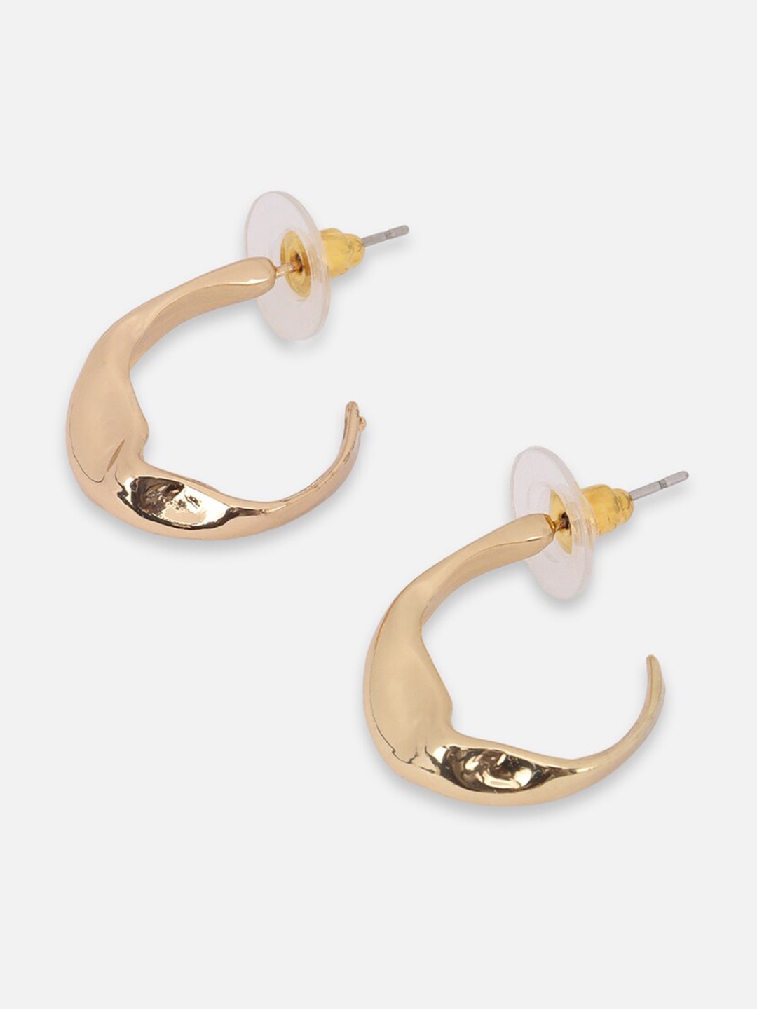 

FOREVER 21 Gold-Plated Half Hood Earrings