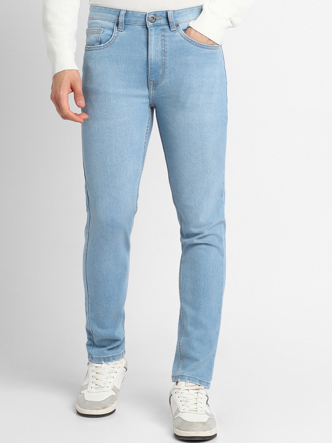 

FOREVER 21 Men Slim Fit Clean Look Jeans, Blue