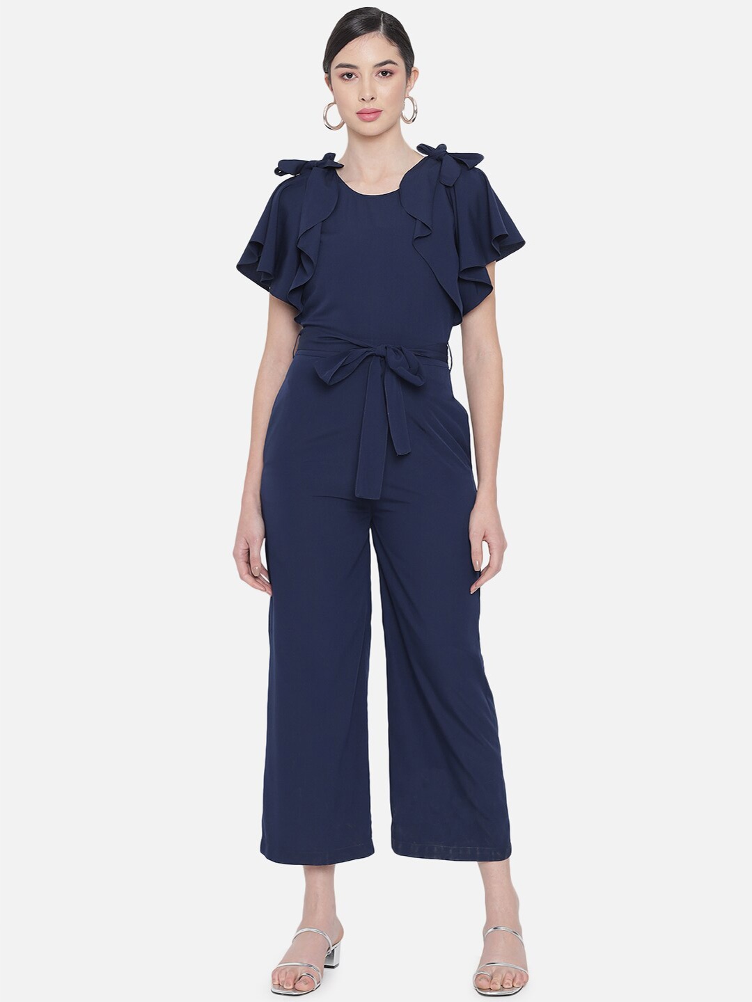 

BAESD Ruffles Basic Jumpsuit, Navy blue