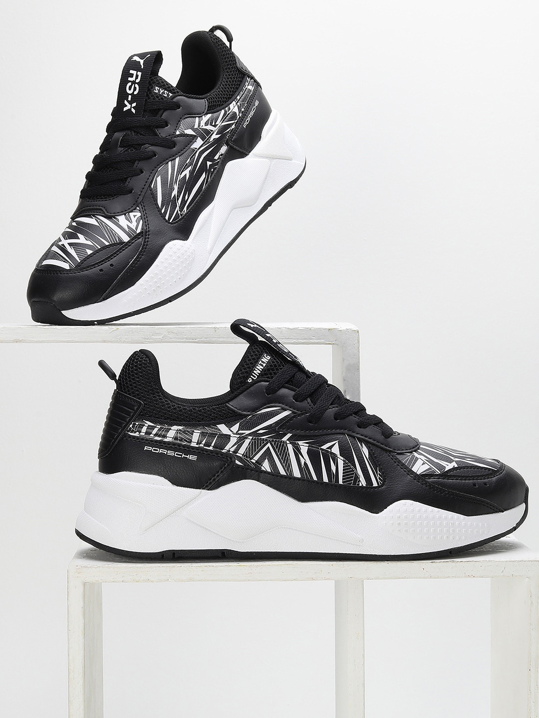 PUMA Motorsport Unisex Porsche Legacy RS-X Camo Sneakers, Black