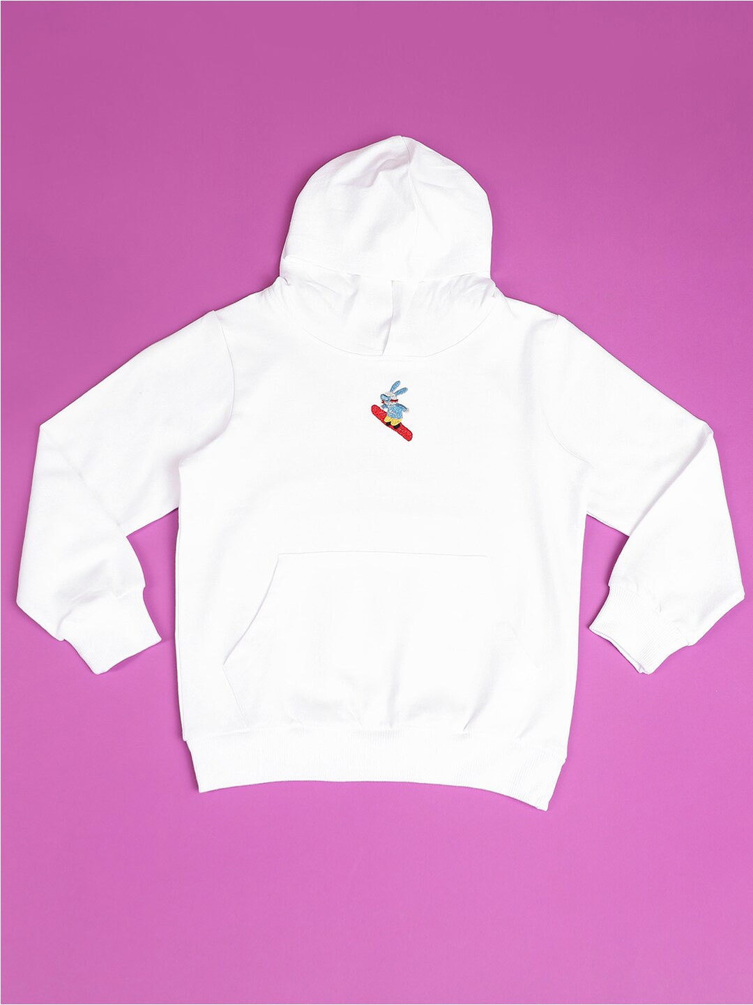 

Hoop Boys Hooded Cotton Sweatshirt, White