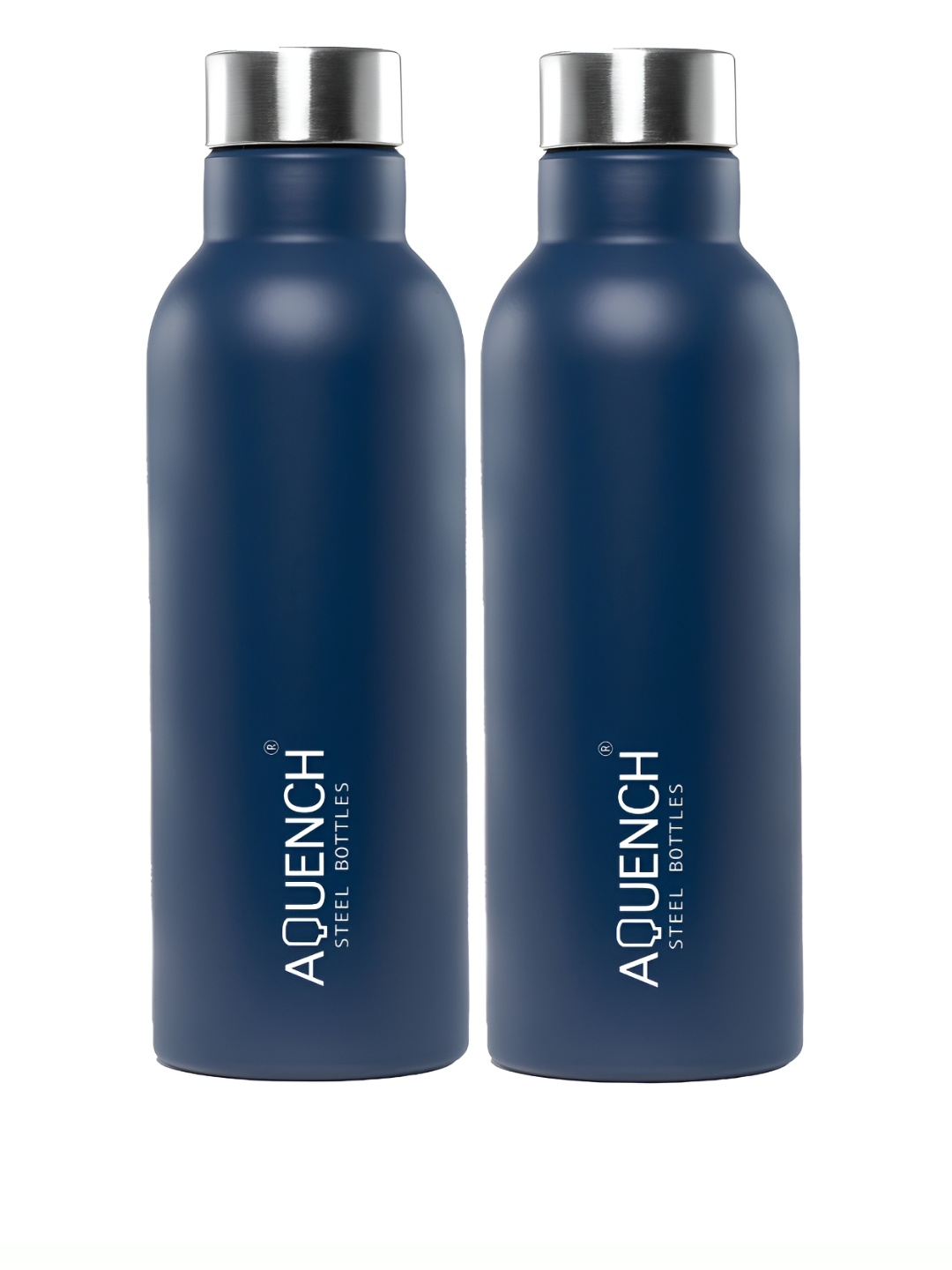 

AQUENCH Blue 2 Pieces Stainless Steel Solid Water Bottles 1 L