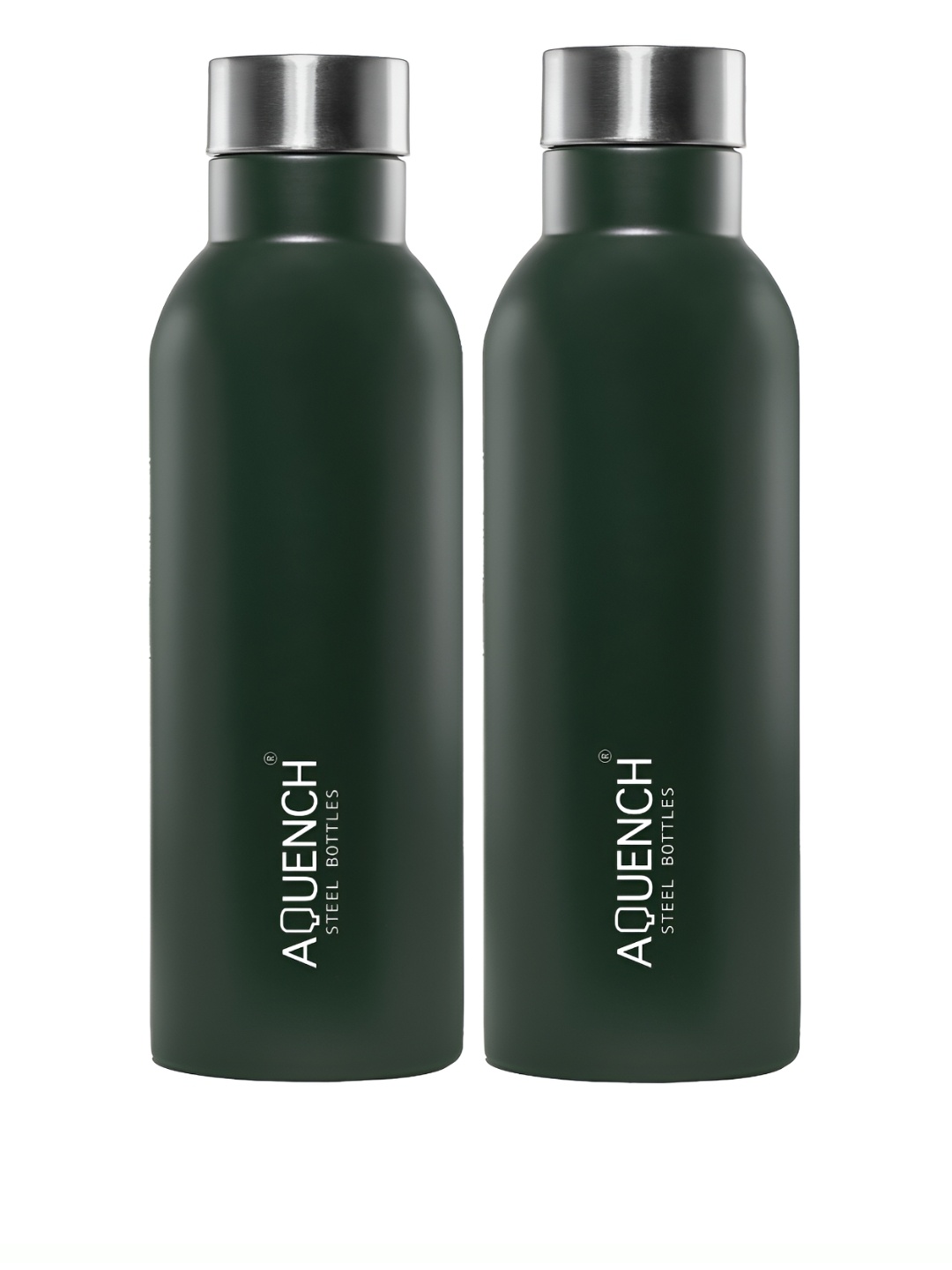 

AQUENCH Green 2 Pieces Stainless Steel Water Bottle 1 L Each