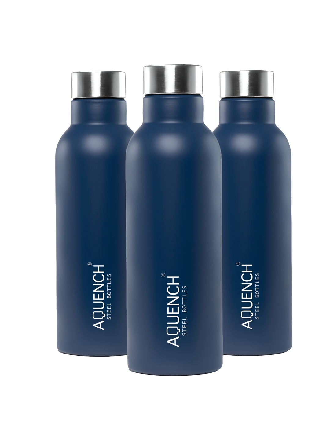 

AQUENCH Blue 3 Pieces Stainless Steel Solid Water Bottles 1 L