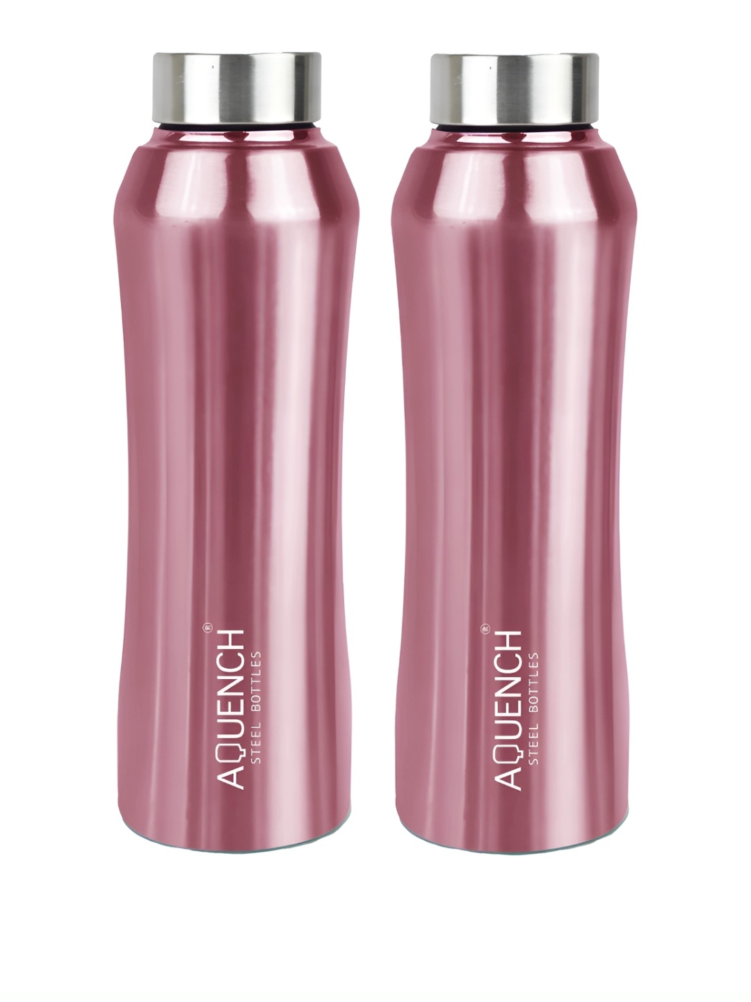 

AQUENCH Pink 2 Pieces Stainless Steel Solid Water Bottles 1 L