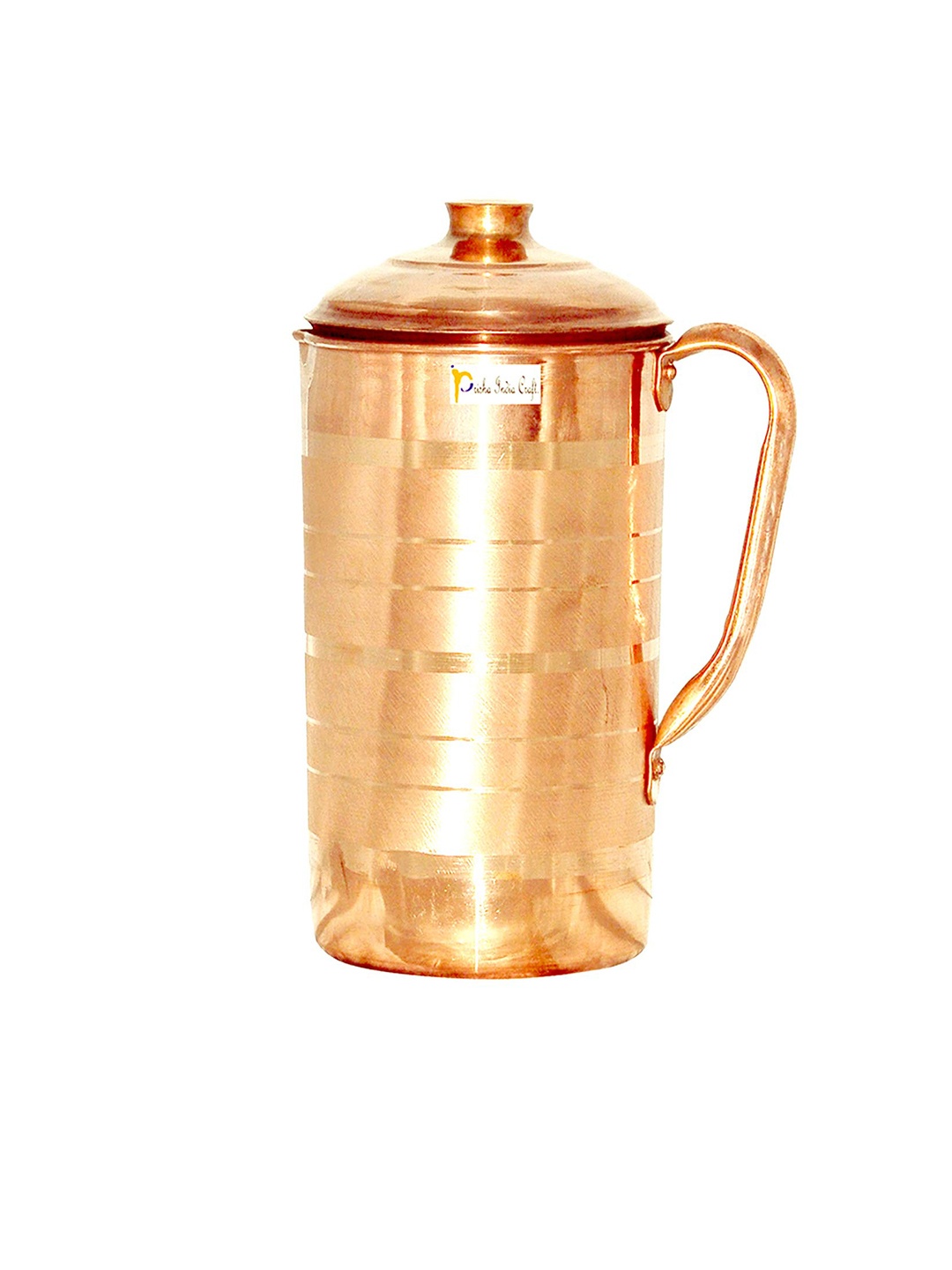 

PRISHA INDIA CRAFT Copper Water Jug 1.8 L, Gold