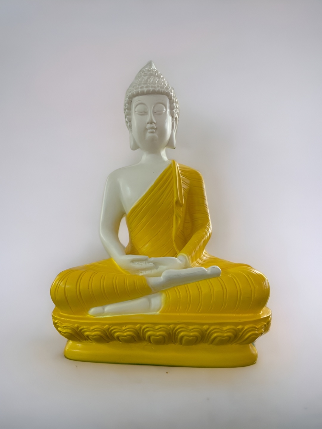 

NB Decors Yellow Mini Buddha Figurine Showpiece