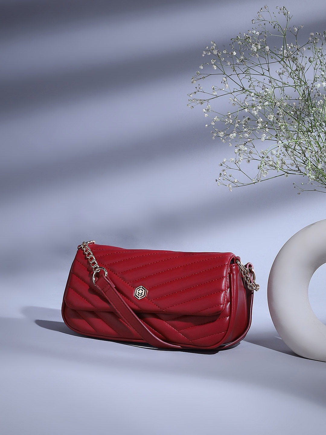 

Biba Quilted Sling Bag, Maroon