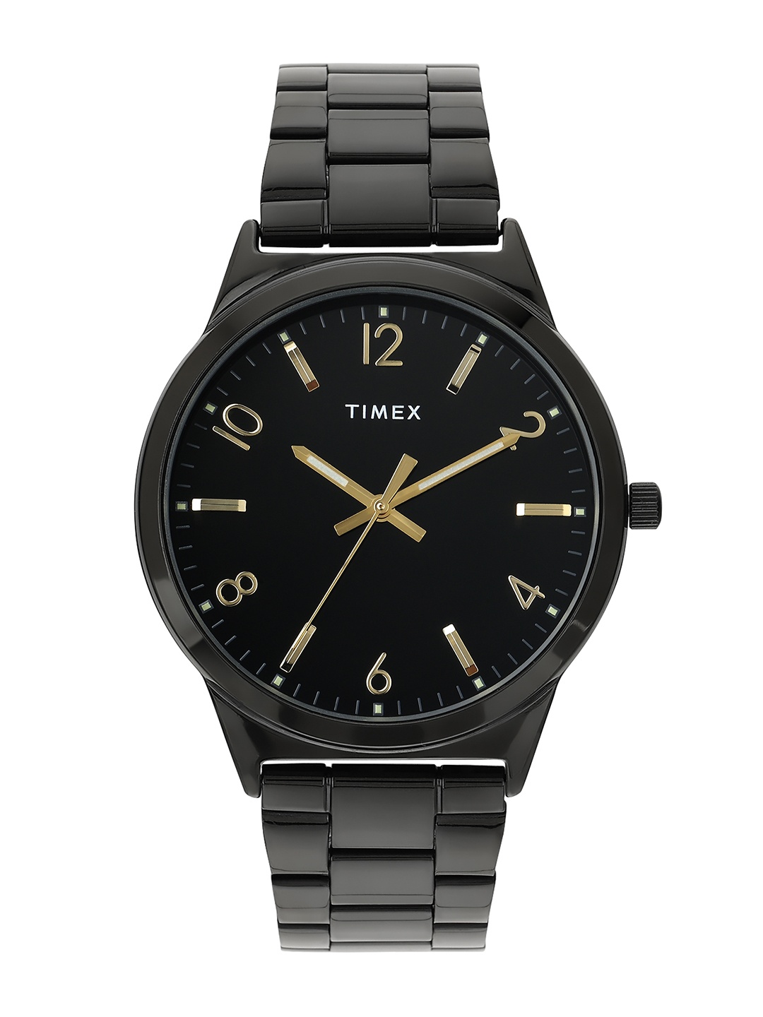 

Timex Men Brass Dial & Stainless Steel Bracelet Style Straps Analogue Watch- TWTG100SMU01, Black