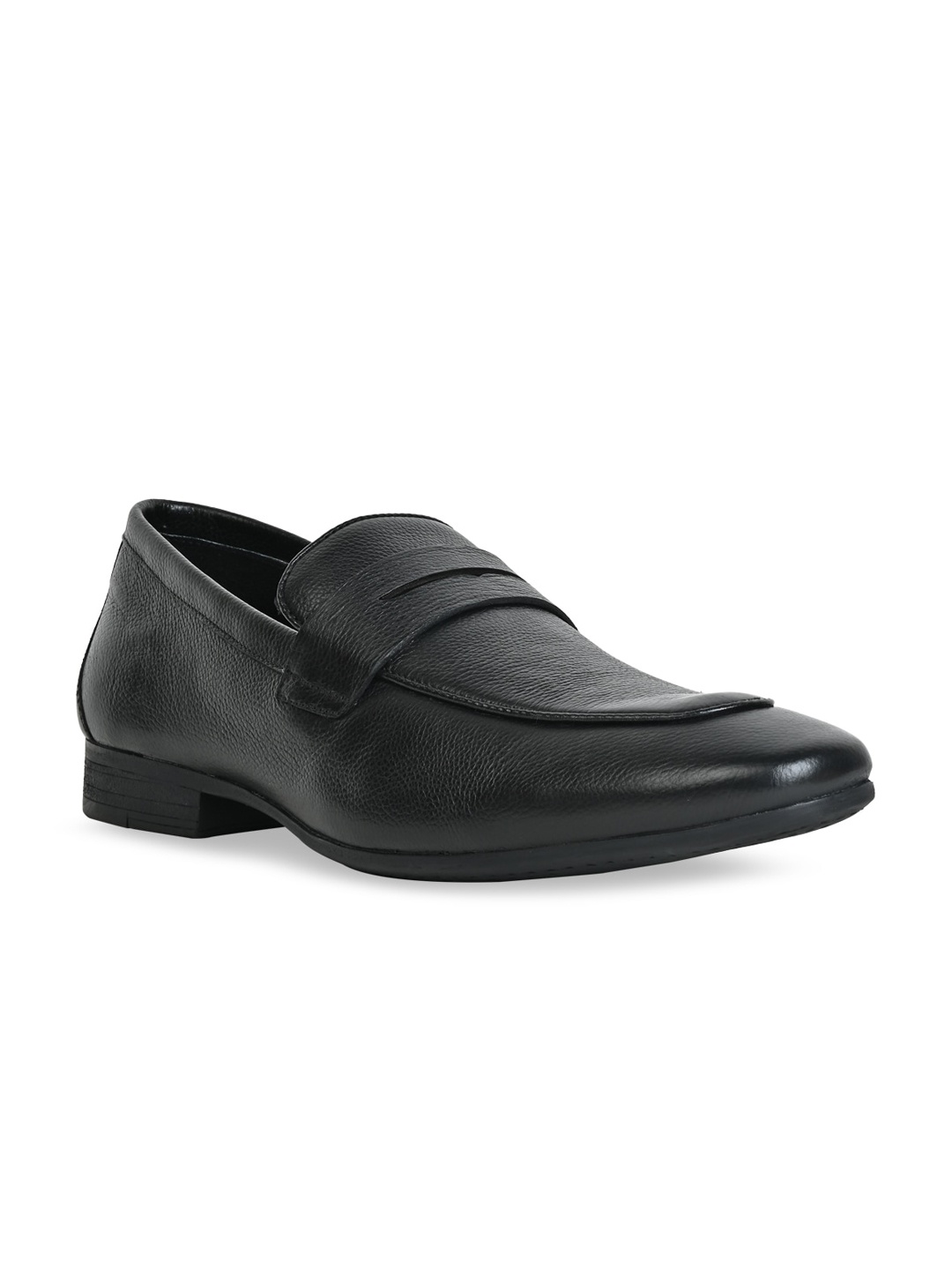 

Regal Men Textured Leather Formal Loafers, Black