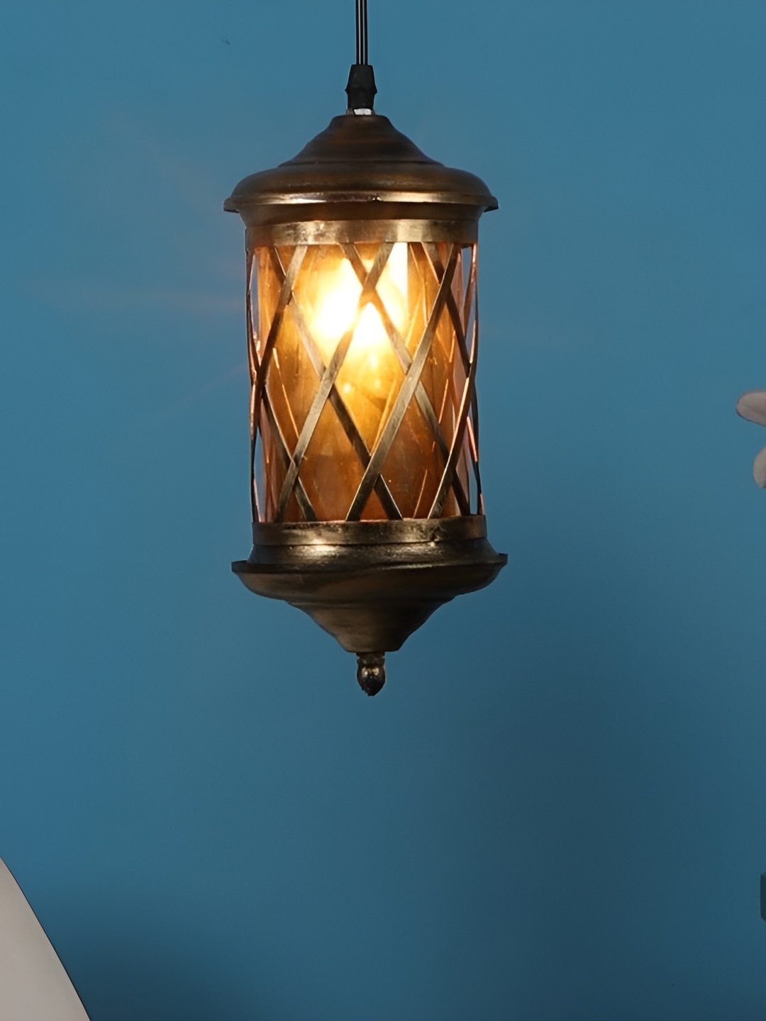 

ELIANTE Gold Toned Iron Contemporary Cylindrical Ceiling Lamp
