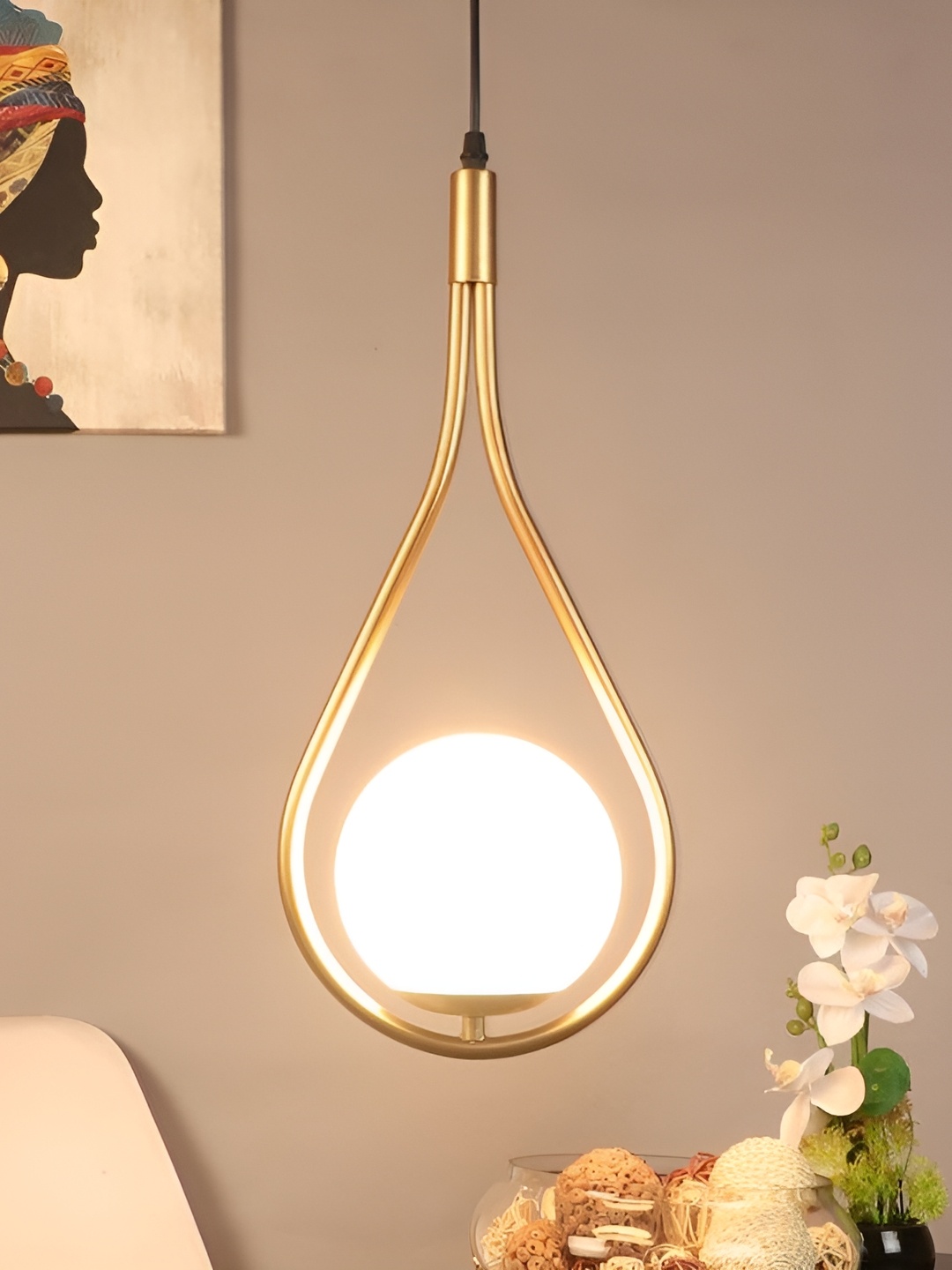 

ELIANTE Gold Toned Iron Spherical Ceiling Lamp
