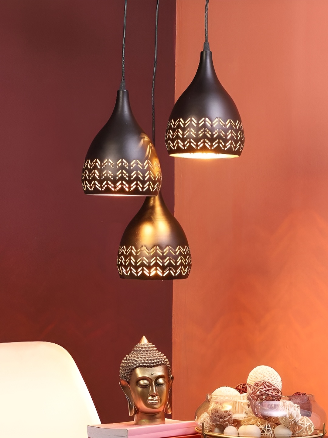 

ELIANTE Black Iron Contemporary Hanging Ceiling Lamp