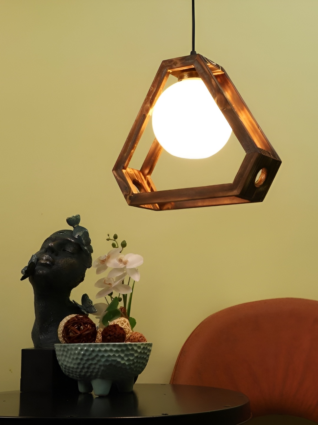 

ELIANTE Brown and Black Wooden Contemporary Ceiling Lamp
