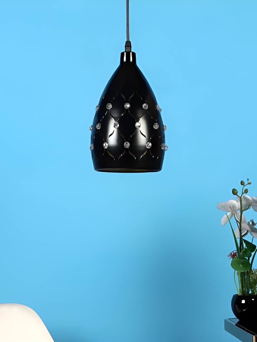 

ELIANTE Black Iron Contemporary Textured Ceiling Lamp