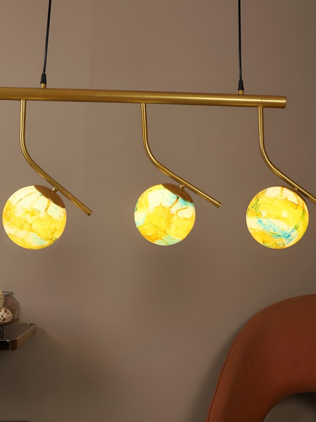 

ELIANTE Gold-Toned Iron Contemporary Ceiling Lamp