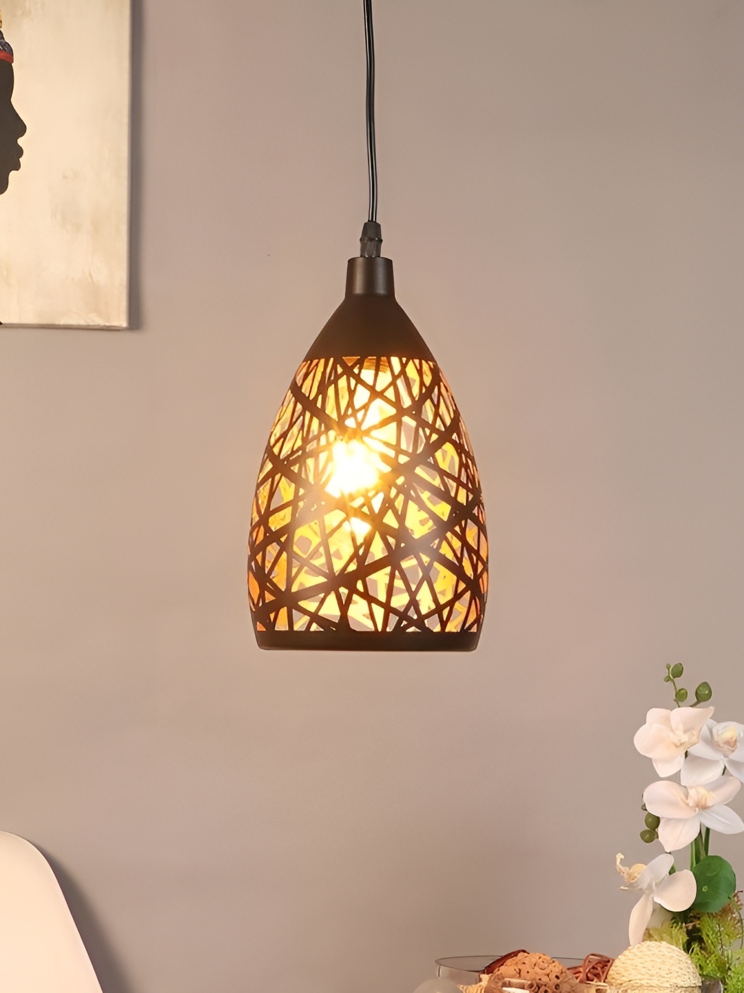 

ELIANTE Black Iron Contemporary Hanging Ceiling Lamp