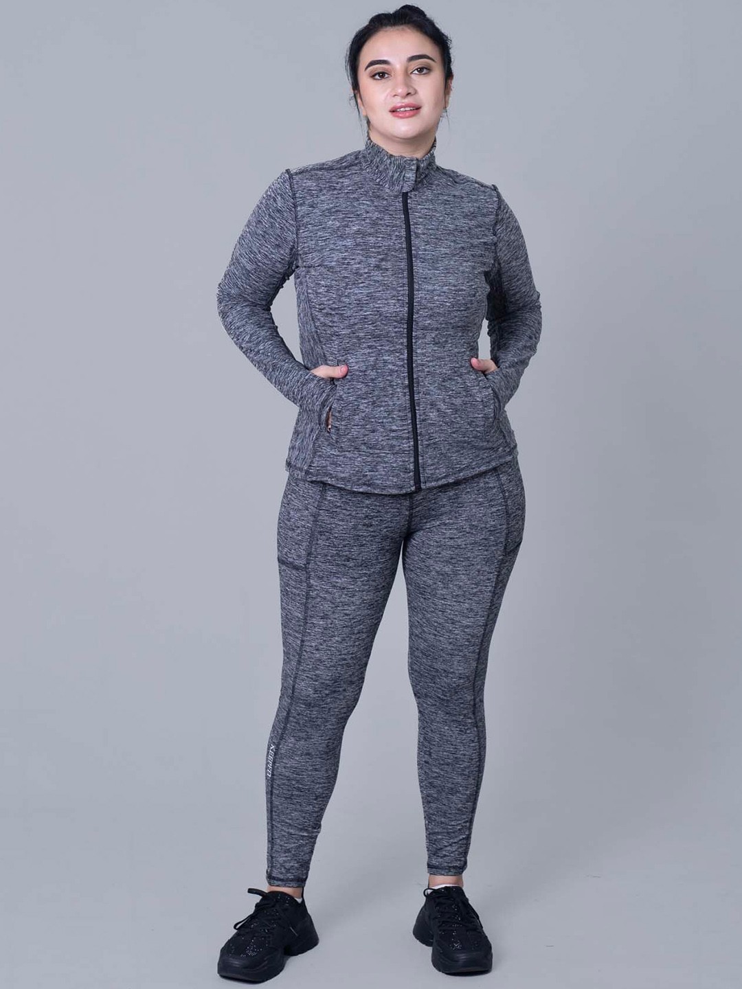 

Keepfit Self-Design Mock-Collar Tracksuit, Grey
