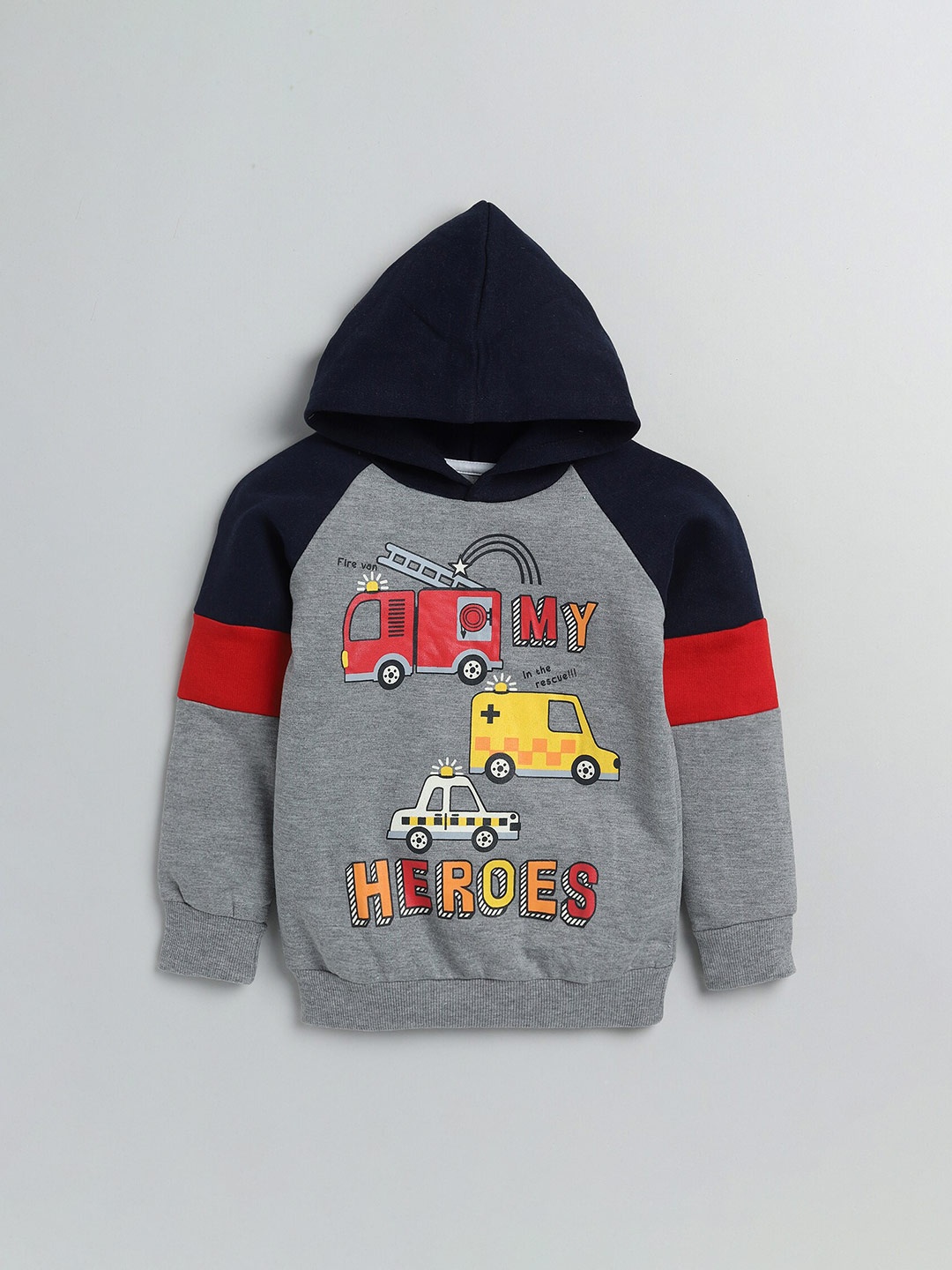 

Lazy Shark Boys Graphic Printed Cotton Pullover Sweatshirt, Grey