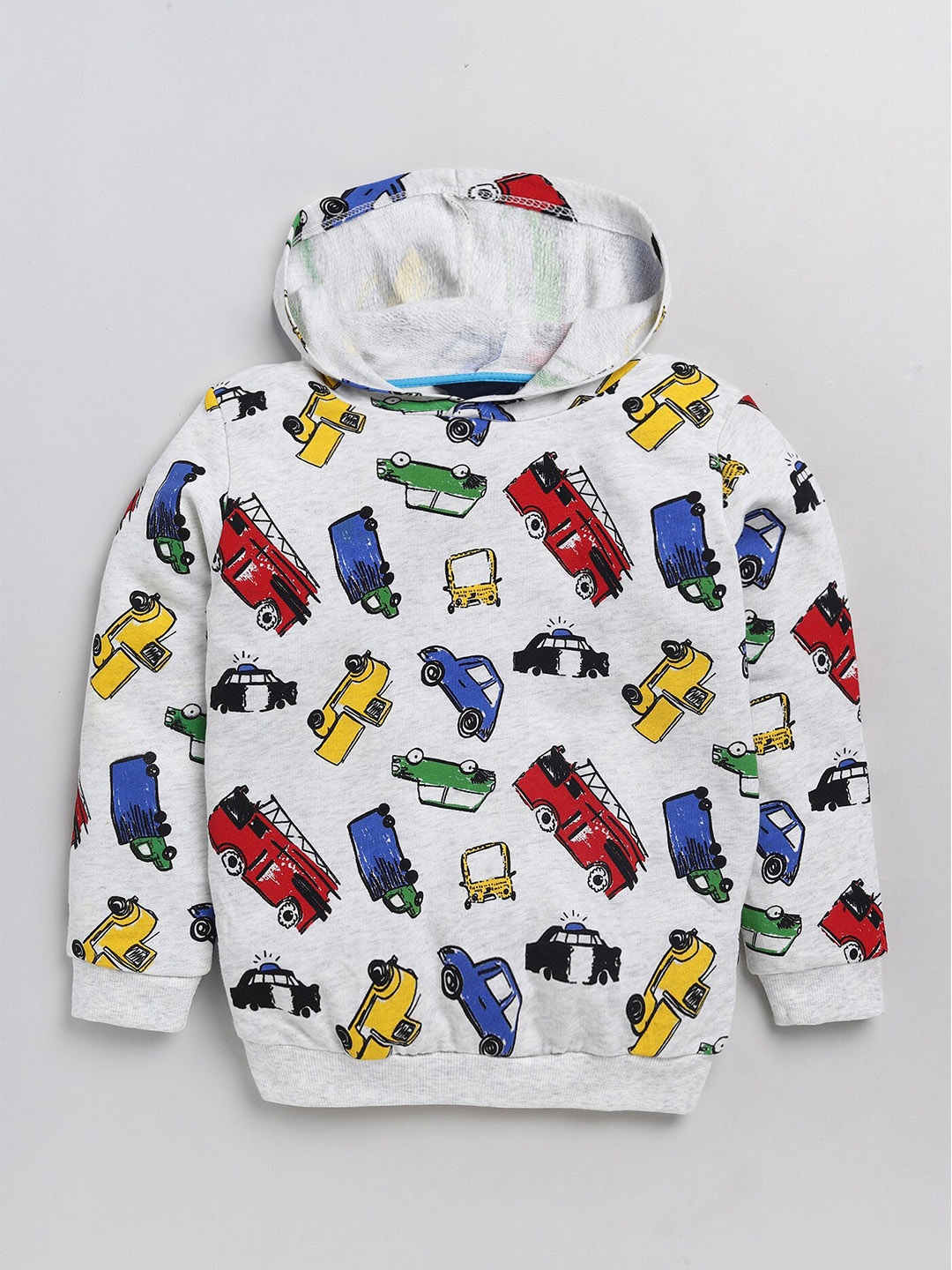 

Lazy Shark Boys Graphic Printed Hooded Sweatshirt, Grey