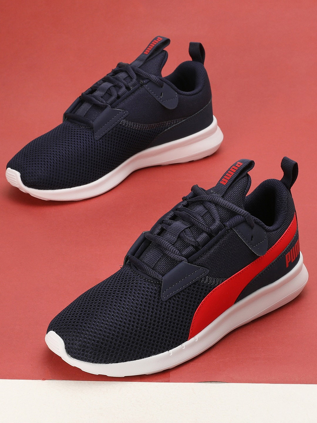 

Puma Kids Player Youth Texture Lace Up Sneakers, Navy blue