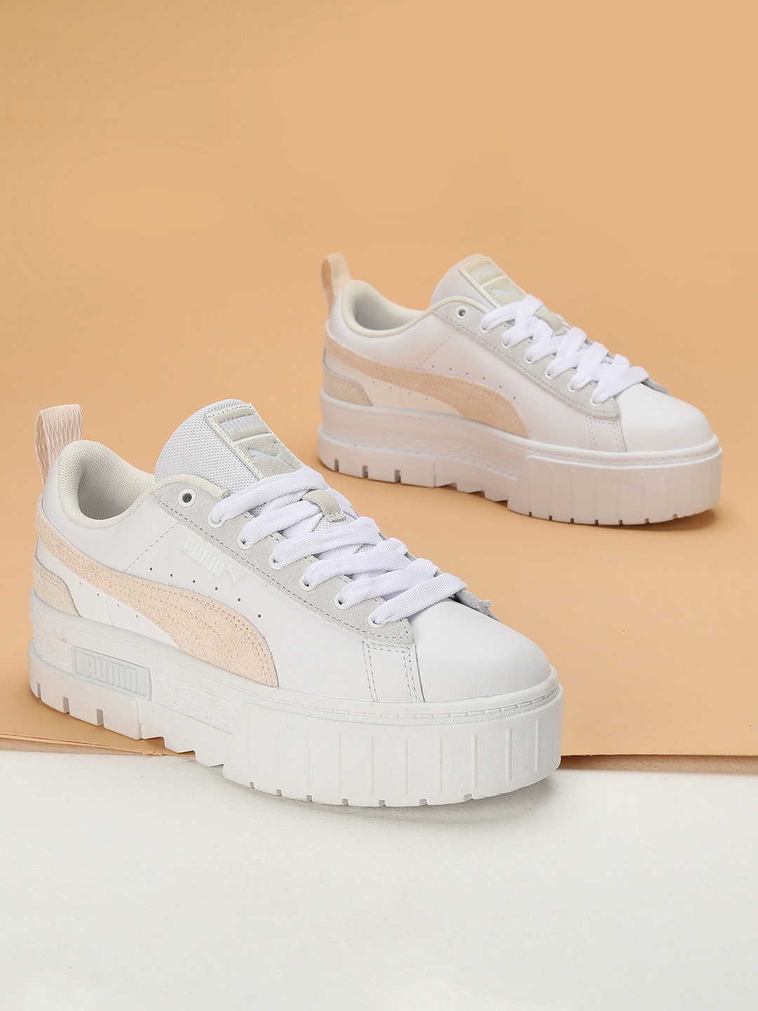 

Puma Women Mayze Mix Lace Up Sneakers, White