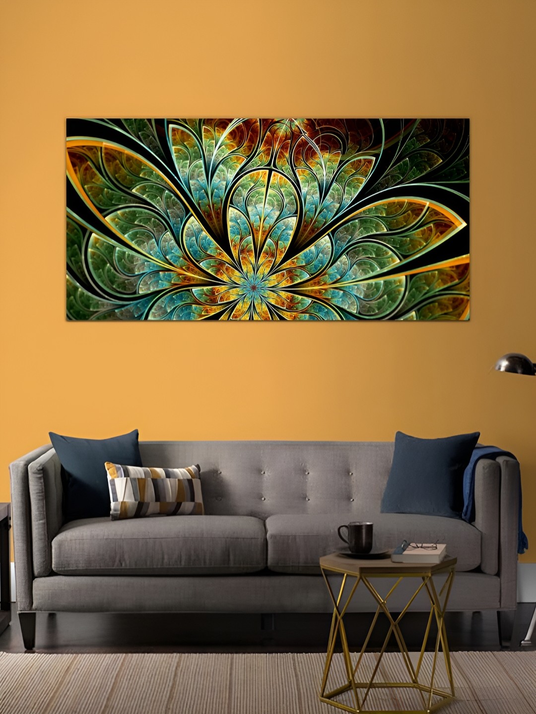 

MITHILA Handicrafts 1 Piece Canvas Painting Wall Art, Black