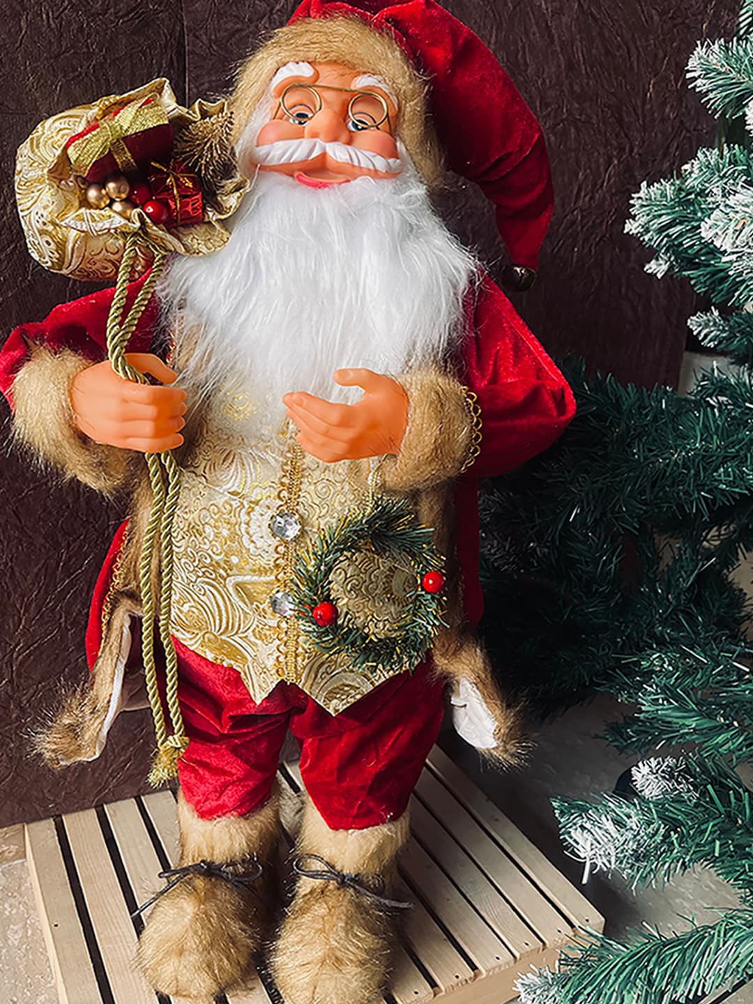 

Little Surprise Box LLP Red & White Self Standing Santa Christmas Decor