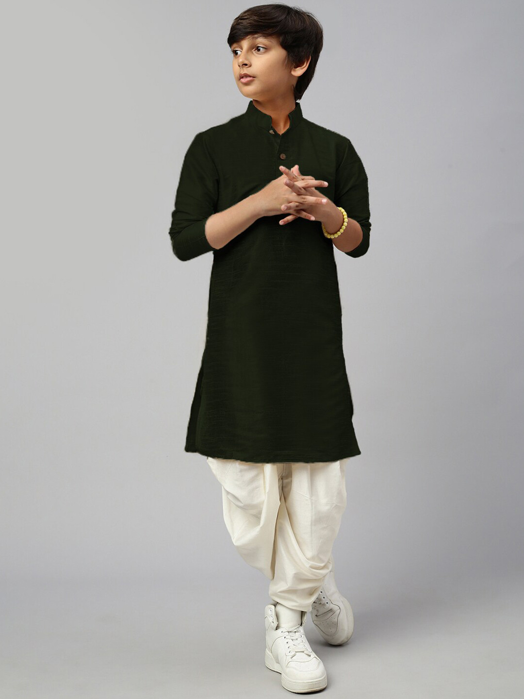 

Sangria Boys Mandarin Collar Kurta, Green