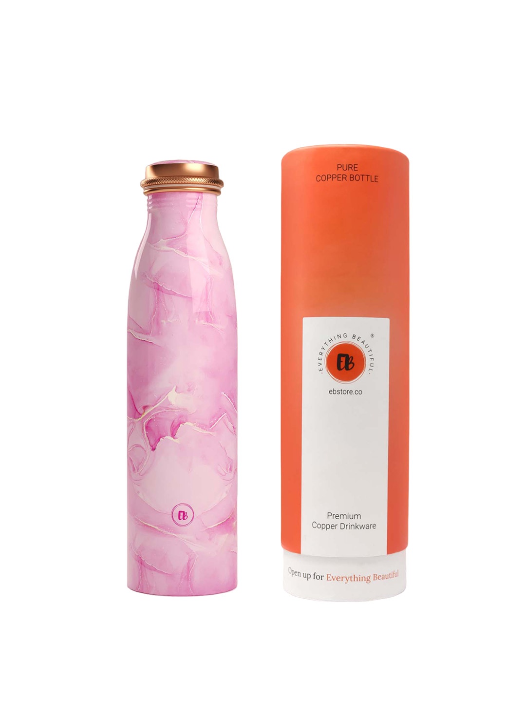 

EB-Everything Beautiful Printed Pink Copper Water Bottle 1 L