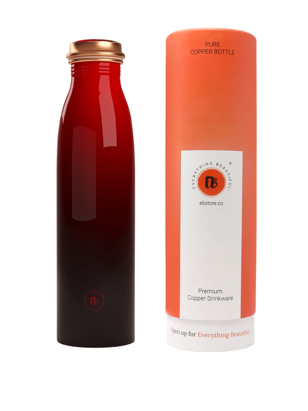 

EB-Everything Beautiful Maroon and Red CopperToned Water Bottle