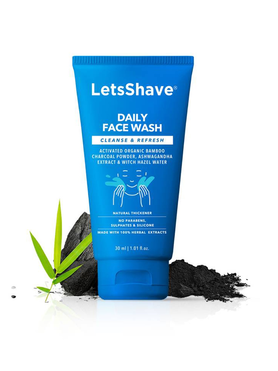 

LetsShave Daily Face Wash Cleanse & Refresh - 30ml, Blue