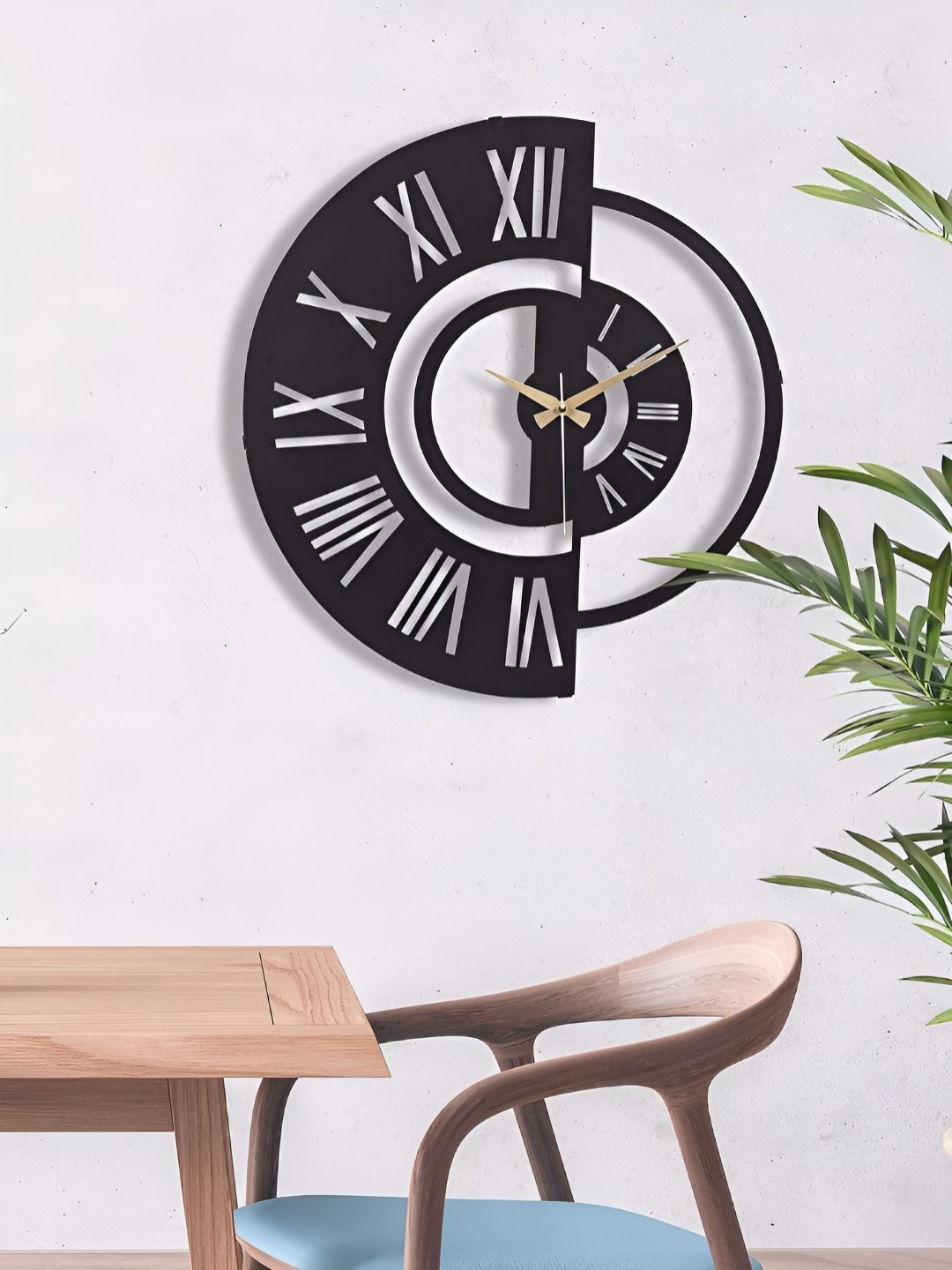 

Writings On The Wall Black Contemporary Wall Clock