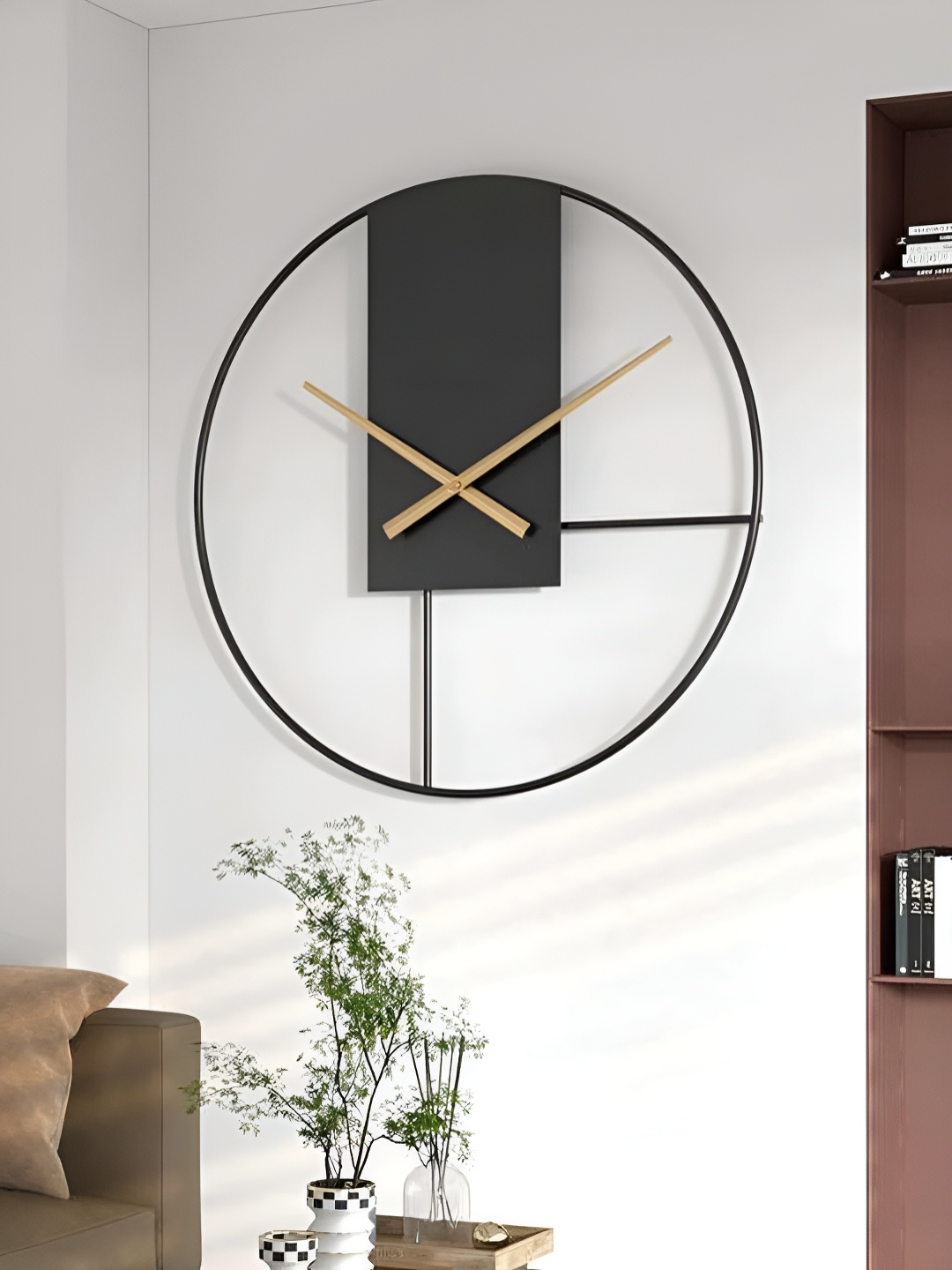 

Writings On The Wall Black Solid Round Contemporary Analogue Wall Clock