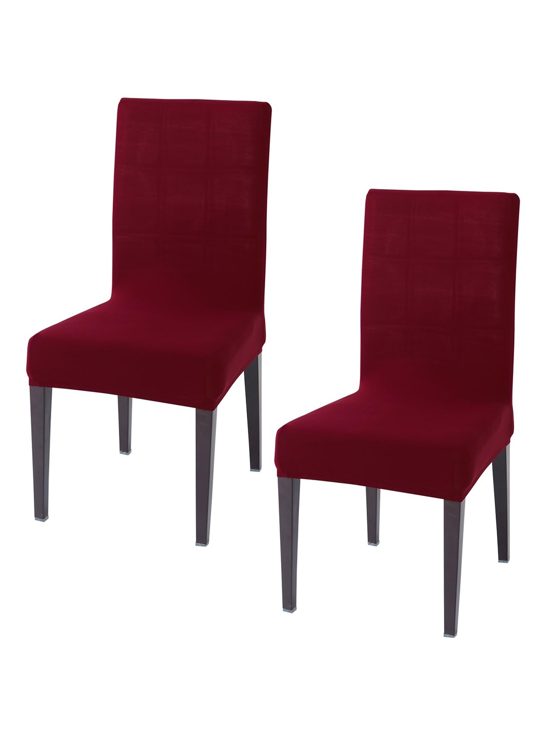 

HOKIPO 2 Pcs Maroon Stretchable Dining Chair Covers