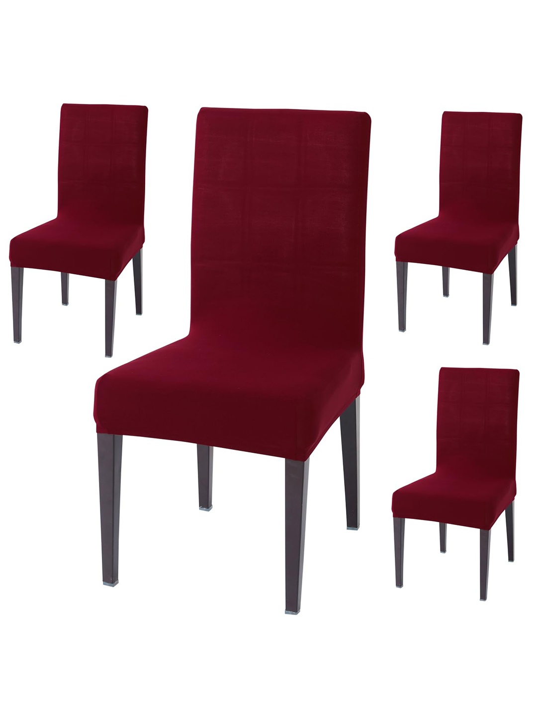 

HOKIPO Maroon 4 Pieces Dining Chair Covers