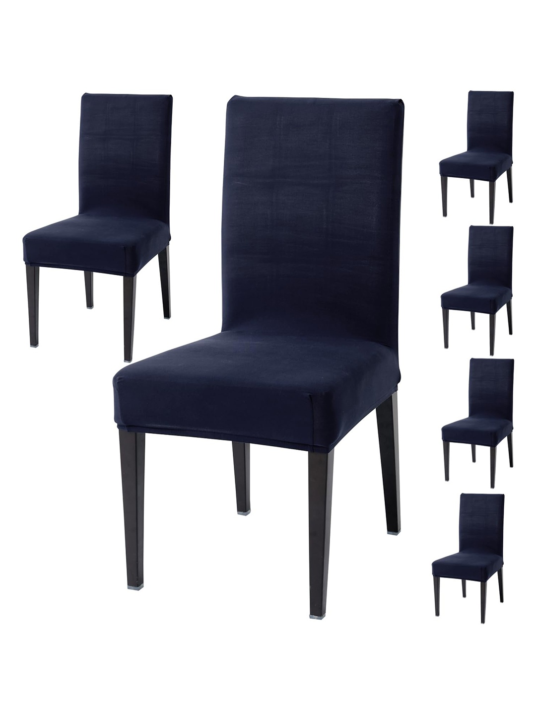 

HOKIPO Navy Blue 6 Pieces Elastic Chair Covers