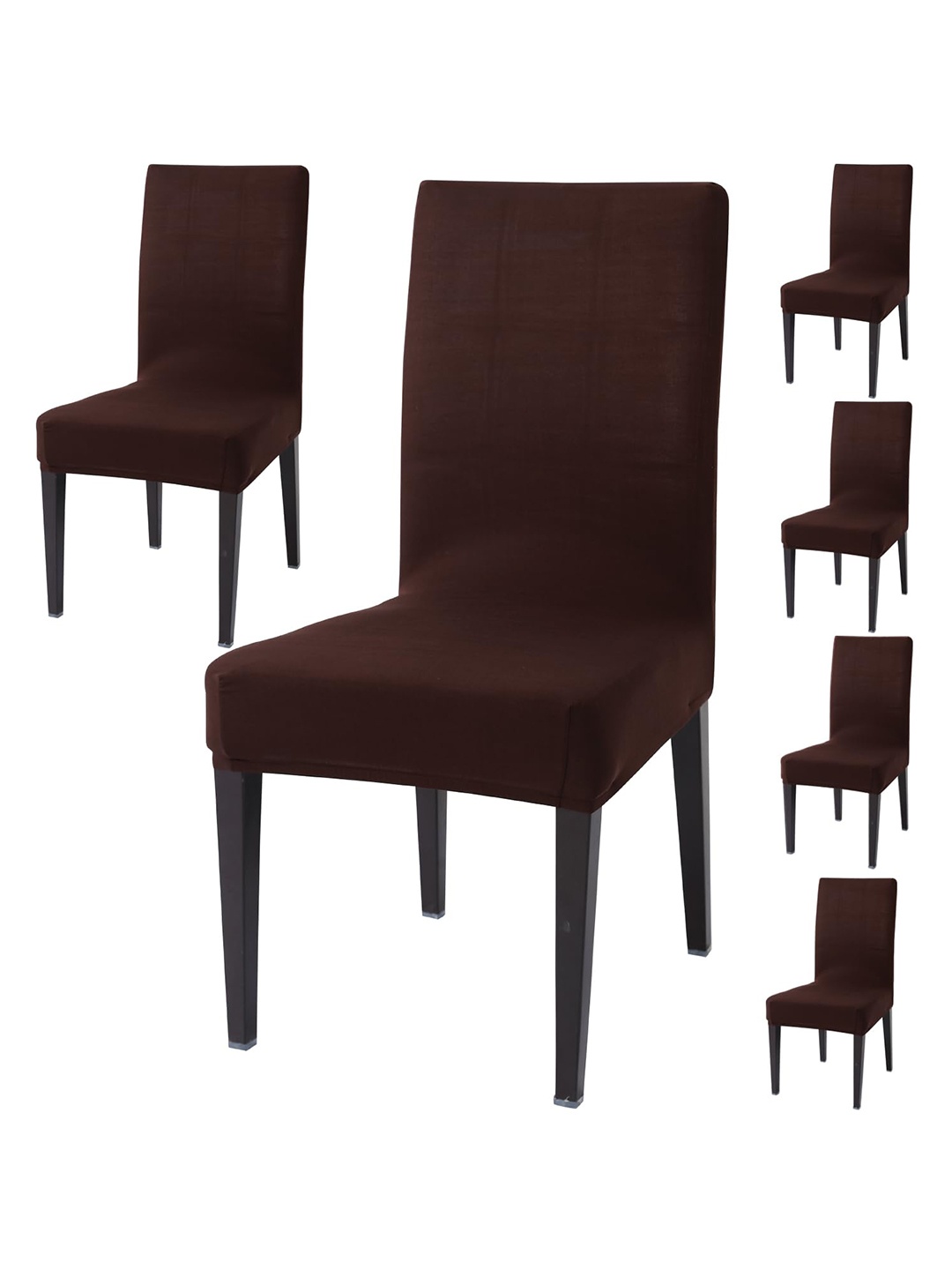 

HOKIPO Brown 6 Pieces Stretchable Chair Covers