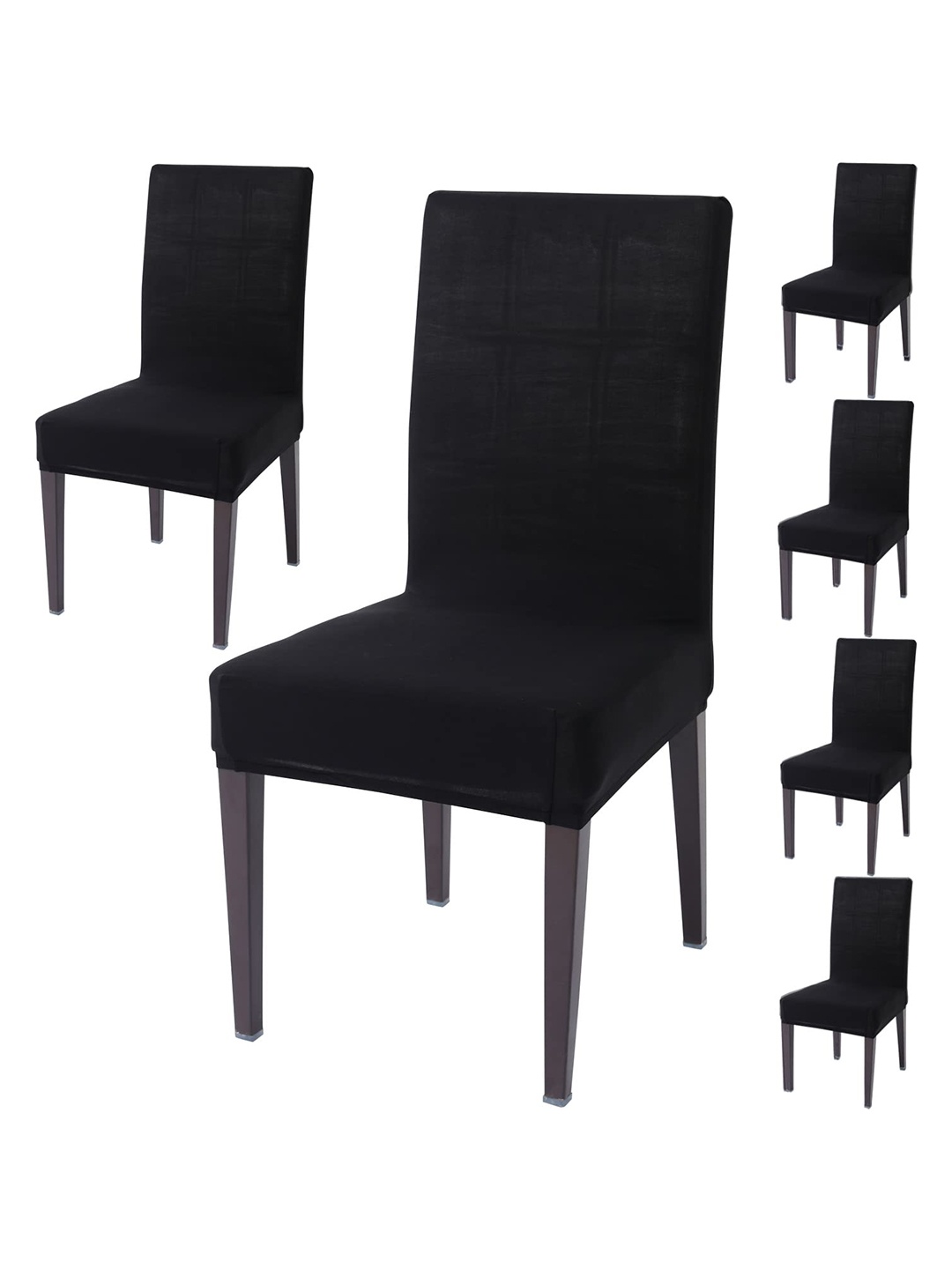 

HOKIPO Black 6 Pieces Elastic Chair Covers
