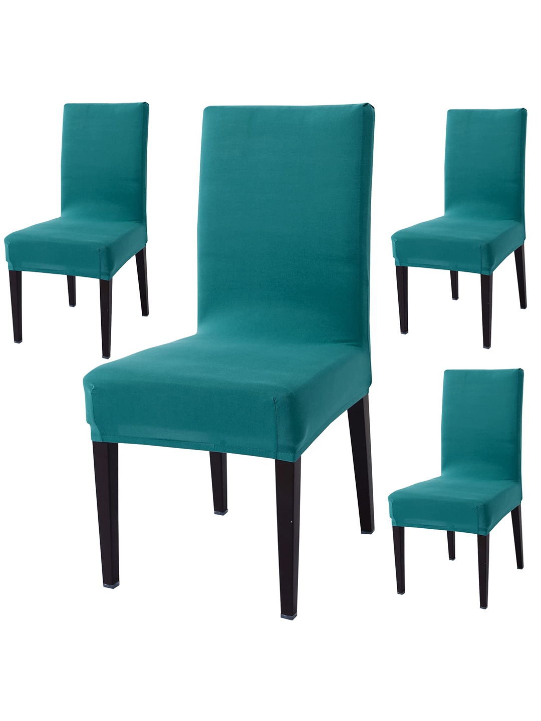 

HOKIPO Teal 4 Pieces Dining Chair Covers