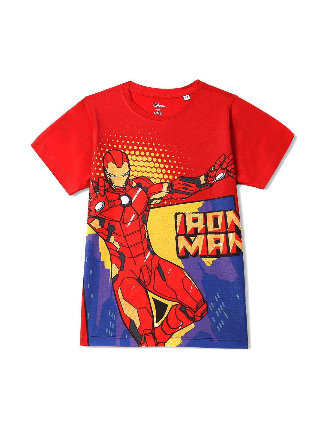 

Wear Your Mind Boys Iron Man Graphic Printed Cotton T-shirt, Red