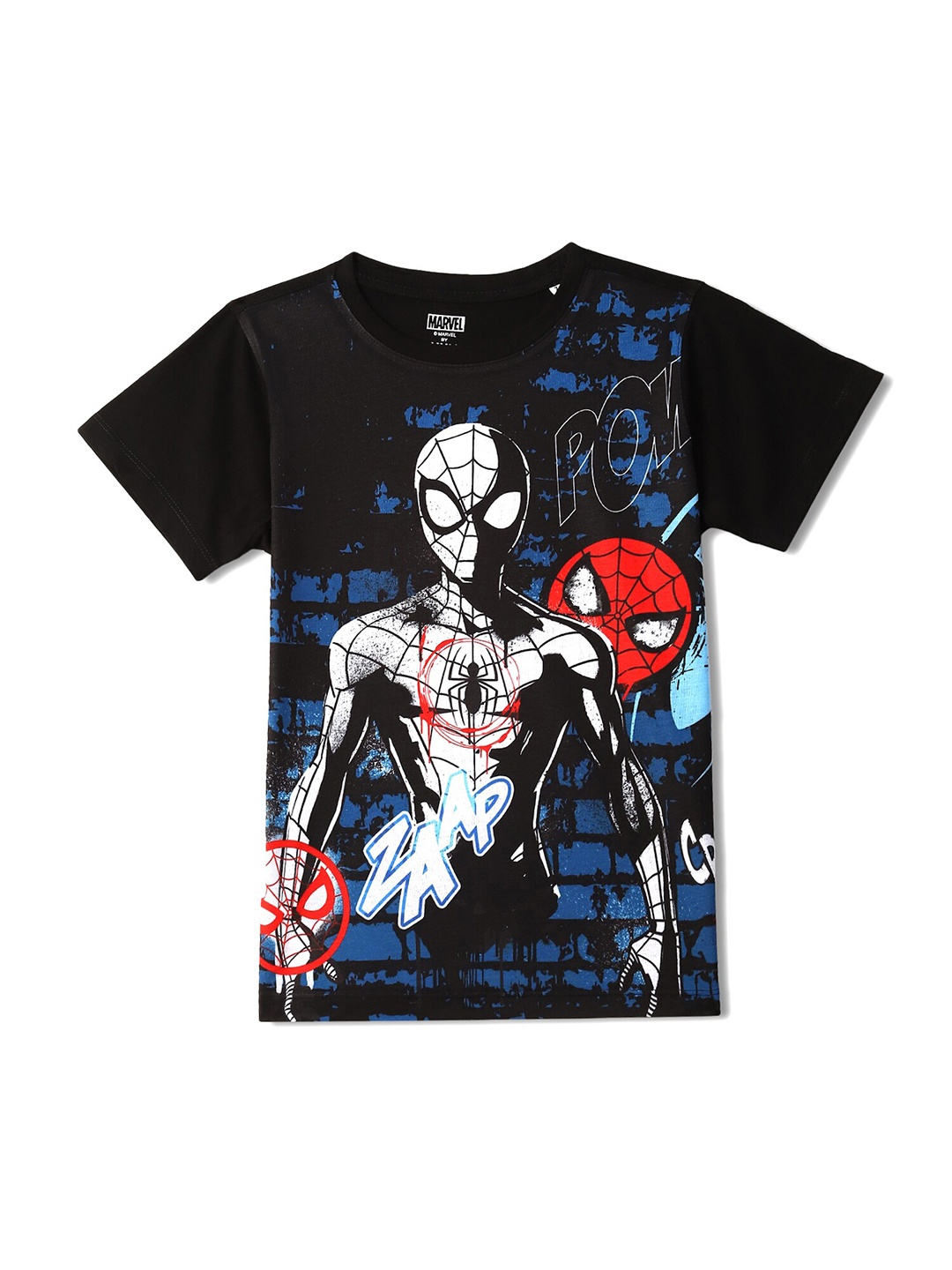 

Wear Your Mind Boys Spider-man Graphic Printed T-shirt, Black