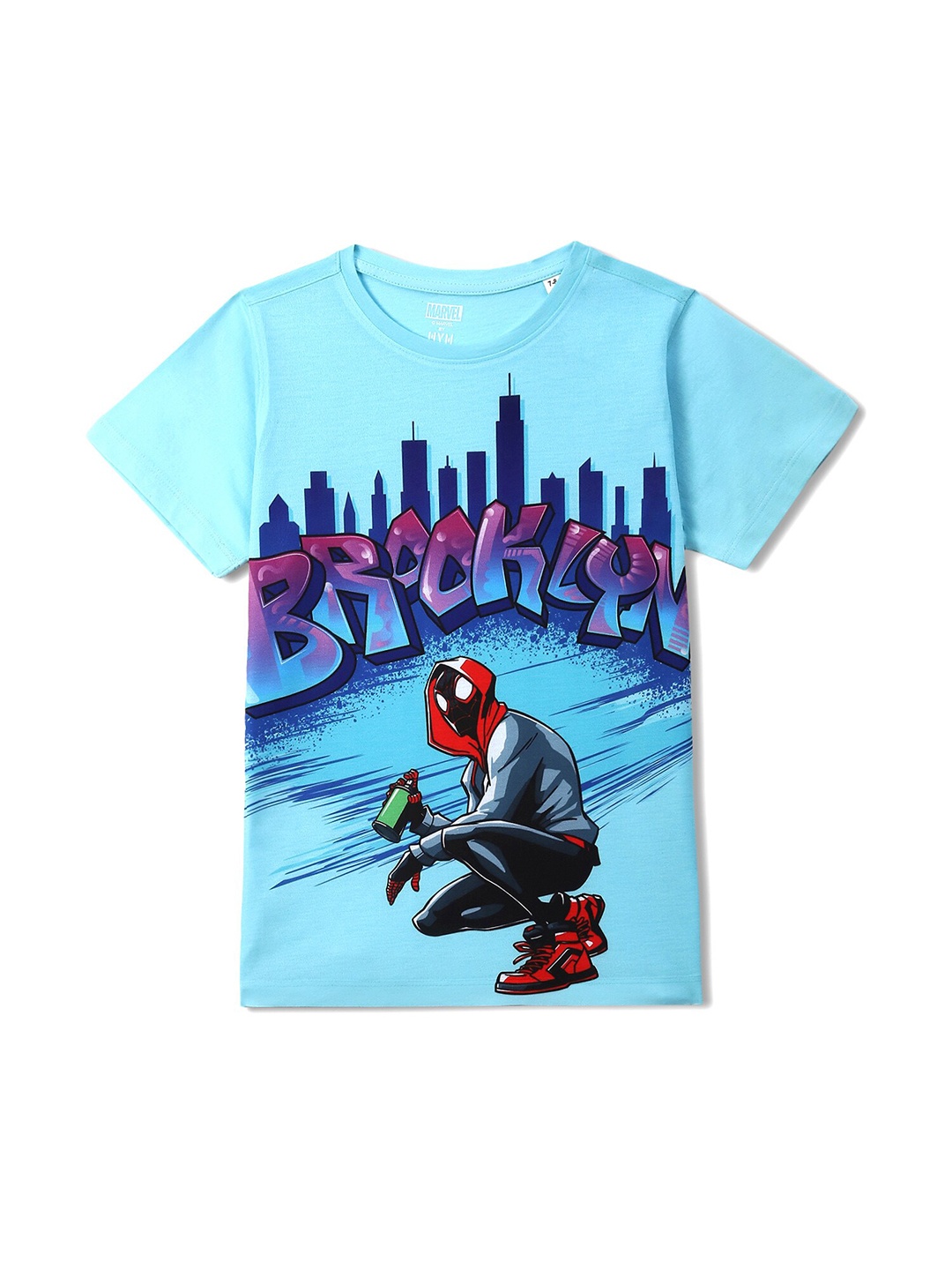 

Wear Your Mind Boys Spider Man Printed T-shirt, Blue