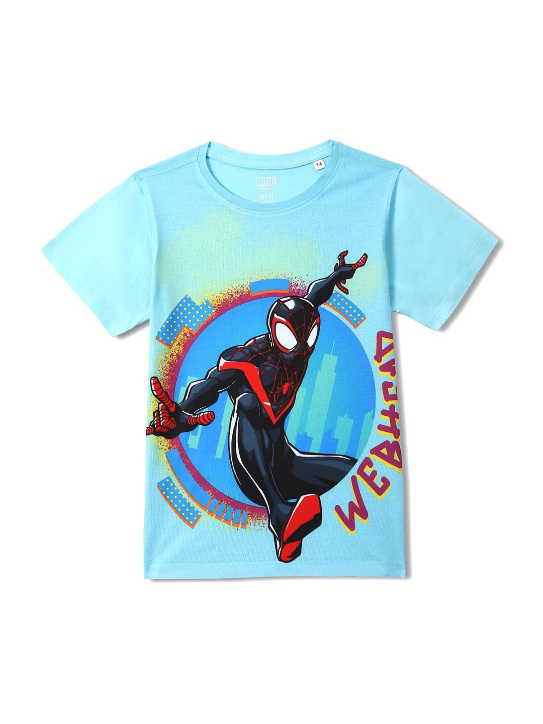 

Wear Your Mind Boys Spider-Man Printed Round Neck T-shirt, Blue