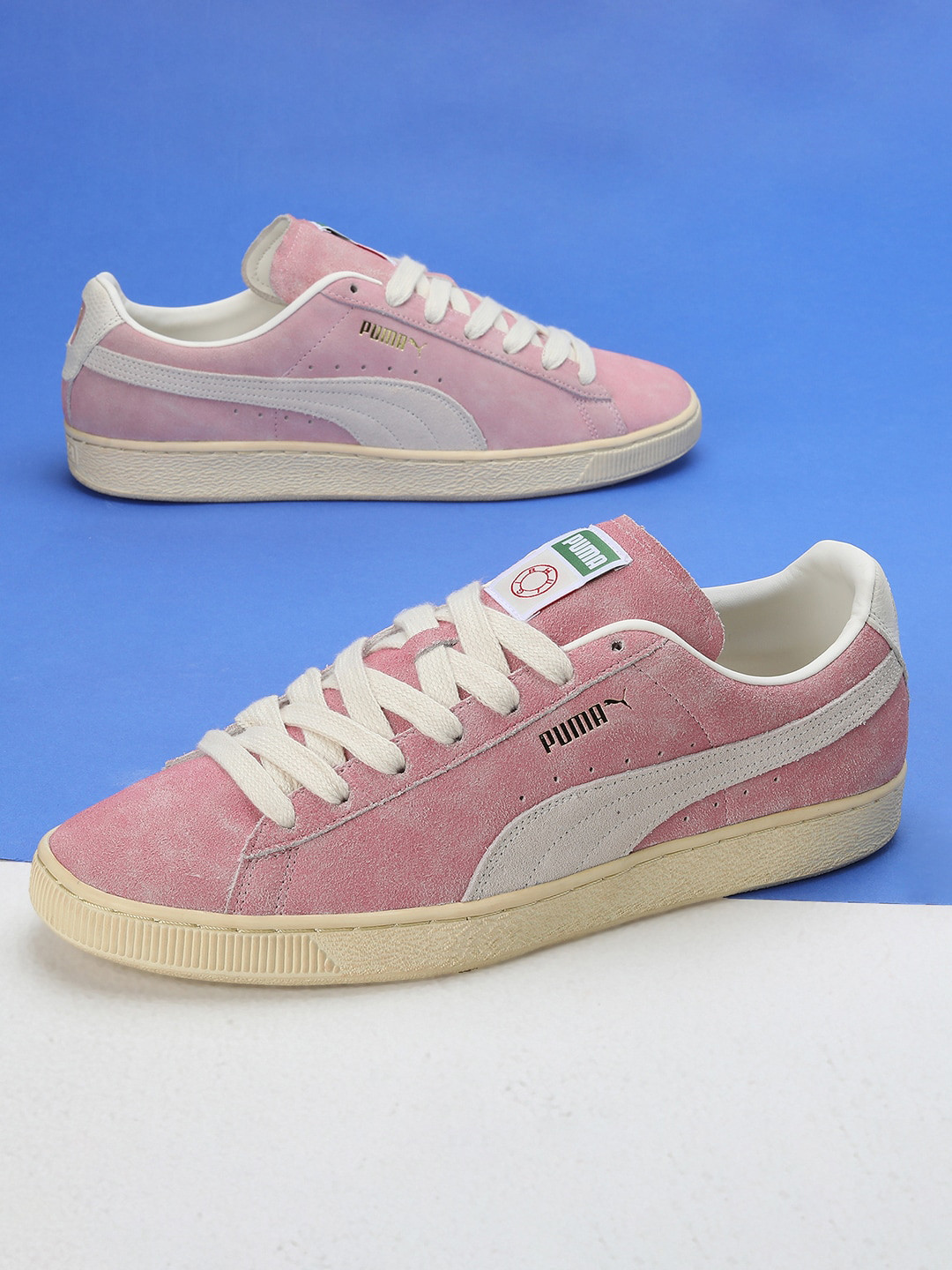 

Puma x RHUIGI Unisex B-boy Patterned Leather Lace-Up Sneaker, Pink